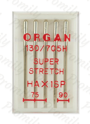 Иглы супер cтрейч №№ 75(3),90(2), Organ, 5 шт от магазина Promily в Краснодаре