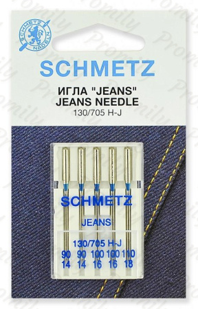 Иглы для джинсы №90(2), 100(2), 110, Schmetz, 5шт от магазина Promily в Краснодаре